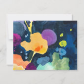 明モダンるい抽象芸術色彩の鮮やか ノートカード (裏面)