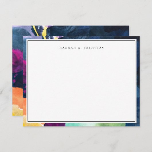 明モダンるい抽象芸術色彩の鮮やか ノートカード (正面/裏面)