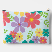 明モダンるい明るい花モノグラムの柄 アクセサリーポーチ (裏面)