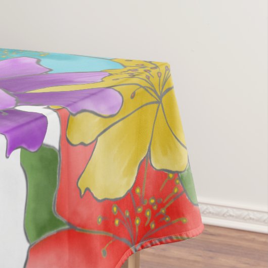 明モダンるい春水カラーフローラ テーブルクロス (インサイチュ)
