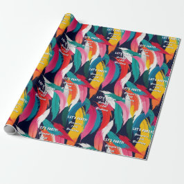 明モダンるい絵を描効果16thバースデーパーティー ラッピングペーパー