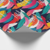 明モダンるい絵を描効果16thバースデーパーティー ラッピングペーパー (角)