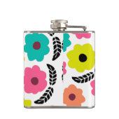 明モダンるい花と黒葉モノグラム フラスク (裏面)