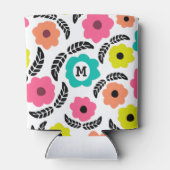 明モダンるい花と黒葉モノグラム 缶クーラー (裏面)