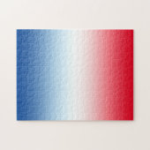 明モダンるい赤と白グラデーション色 ジグソーパズル (横)