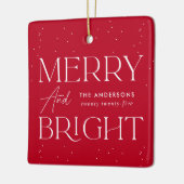 明モダンるい赤の写真 セラミックオーナメント (左)