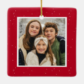 明モダンるい赤の写真 セラミックオーナメント (裏面)