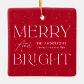 明モダンるい赤の写真 セラミックオーナメント (正面)