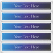 明モダンるい青と紫のグラデーシグラデーションョン シール (正面)