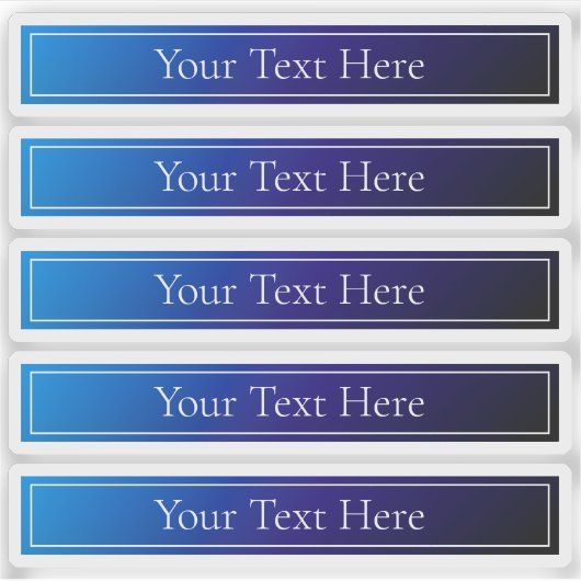 明モダンるい青と紫のグラデーシグラデーションョン シール (正面)