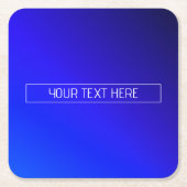 明モダンるい青と紫のグラデーシグラデーションョン スクエアペーパーコースター (正面)