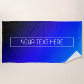 明モダンるい青と紫のグラデーシグラデーションョン ビーチタオル (正面)