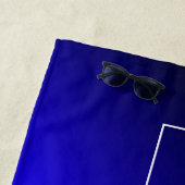 明モダンるい青と紫のグラデーシグラデーションョン ビーチタオル (インサイチュ)