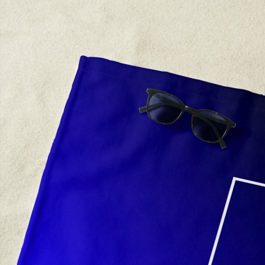 明モダンるい青と紫のグラデーシグラデーションョン ビーチタオル (インサイチュ)