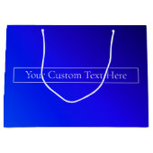 明モダンるい青と紫のグラデーシグラデーションョン ラージペーパーバッグ (正面)