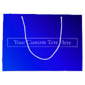 明モダンるい青と紫のグラデーシグラデーションョン ラージペーパーバッグ (裏面)