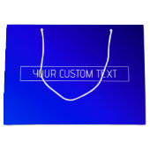 明モダンるい青と紫のグラデーシグラデーションョン ラージペーパーバッグ (正面)