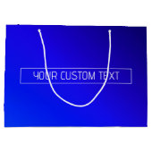 明モダンるい青と紫のグラデーシグラデーションョン ラージペーパーバッグ (裏面)