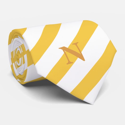 明モダンるい黄色ストライプモノグラ自然ム ネクタイ (ロール)
