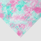 明モダンガーリーるいピンクのティール(緑がかった色)絵を描スプッチ 薄葉紙 (詳細)