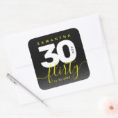 明モダンガーリーるい黄色30と気のあるそぶりをした スクエアシール (封筒)