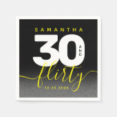 明モダンガーリーるい黄色30と気のあるそぶりをした スタンダードカクテルナプキン (正面)