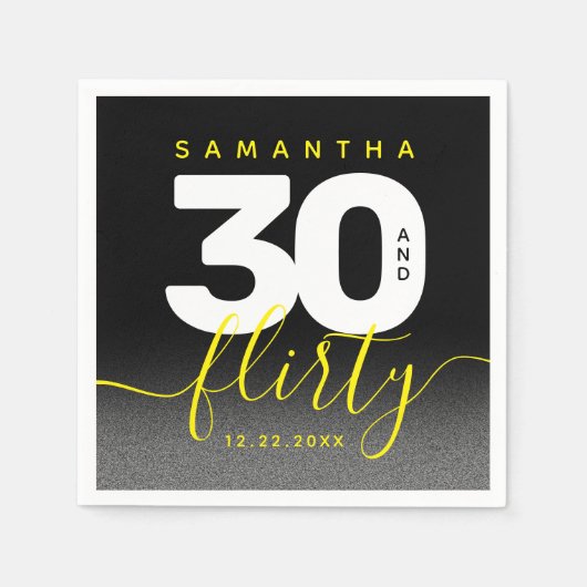 明モダンガーリーるい黄色30と気のあるそぶりをした スタンダードカクテルナプキン (正面)