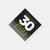 明モダンガーリーるい黄色30と気のあるそぶりをした スタンダードカクテルナプキン (角)