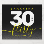 明モダンガーリーるい黄色30と気のあるそぶりをした スパークリングワインラベル (シングルラベル)