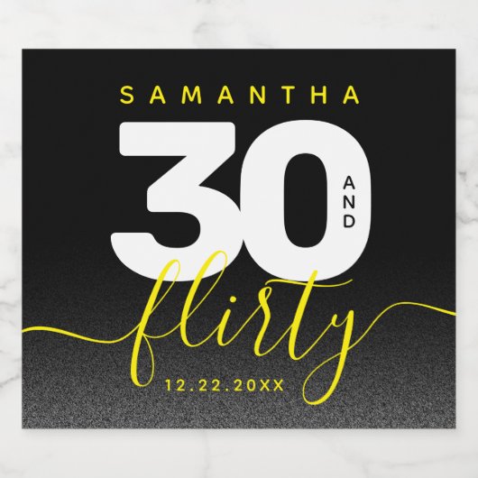 明モダンガーリーるい黄色30と気のあるそぶりをした スパークリングワインラベル (シングルラベル)