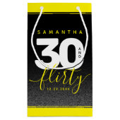 明モダンガーリーるい黄色30と気のあるそぶりをした スモールペーパーバッグ (裏面)