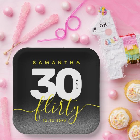 明モダンガーリーるい黄色30と気のあるそぶりをした ペーパープレート (パーティー)