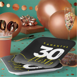 明モダンガーリーるい黄色30と気のあるそぶりをした ペーパープレート