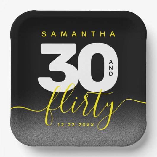 明モダンガーリーるい黄色30と気のあるそぶりをした ペーパープレート (正面)