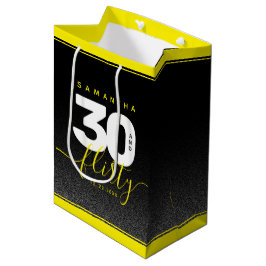 明モダンガーリーるい黄色30と気のあるそぶりをした ミディアムペーパーバッグ