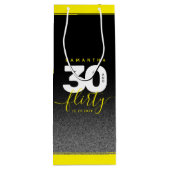 明モダンガーリーるい黄色30と気のあるそぶりをした ワインギフトバッグ (裏面)