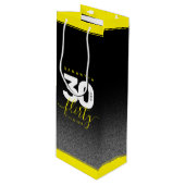 明モダンガーリーるい黄色30と気のあるそぶりをした ワインギフトバッグ (正面アングル)