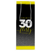 明モダンガーリーるい黄色30と気のあるそぶりをした ワインギフトバッグ (正面)