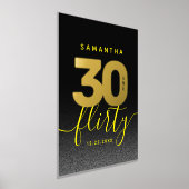 明モダンガーリーるい黄色30と気のあるそぶりをした 箔ポスター (レイダウン)