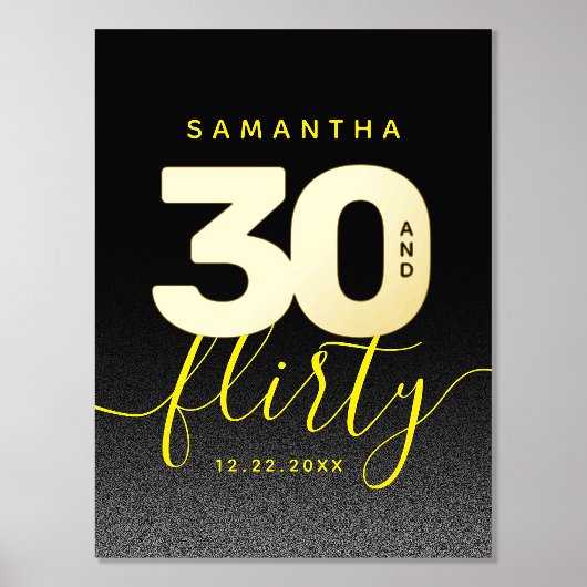 明モダンガーリーるい黄色30と気のあるそぶりをした 箔ポスター (正面)