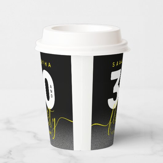 明モダンガーリーるい黄色30と気のあるそぶりをした 紙コップ (右)