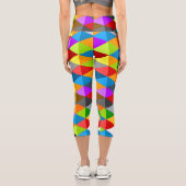 明モダンファンキーカラフル三角形 カプリレギンス (裏面)