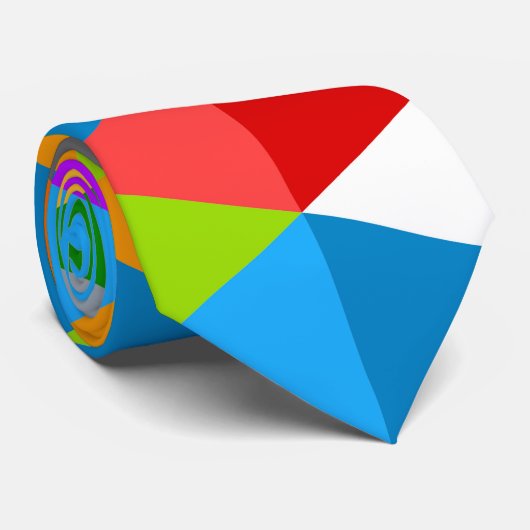 明モダンファンキーカラフル三角形 ネクタイ (ロール)