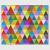 明モダンファンキーカラフル三角形 ラッピングペーパー (フラット)