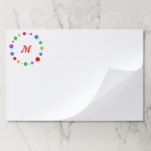 明モノグラムのるいカラフル幾何学模様 ペーパーパッド (折り畳み)