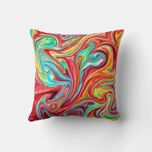 明ユニークるい色パタ絵画ーン買今 クッション (裏面)