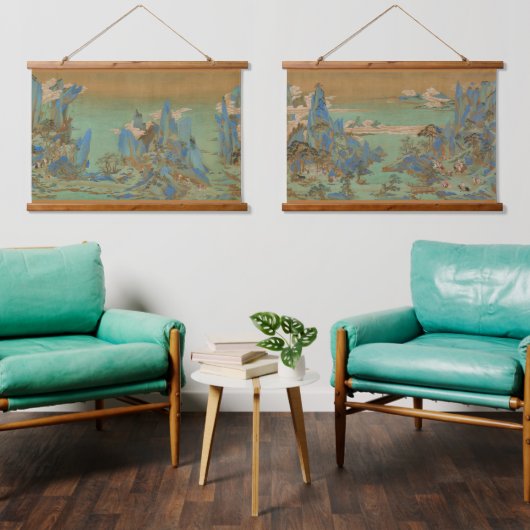 明中国の朝の旅の舒淇風景 吊り下げ型タペストリー (リビング)