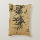 明代中国の竹の水墨王フー王绂 アクセントクッション (裏面(縦))