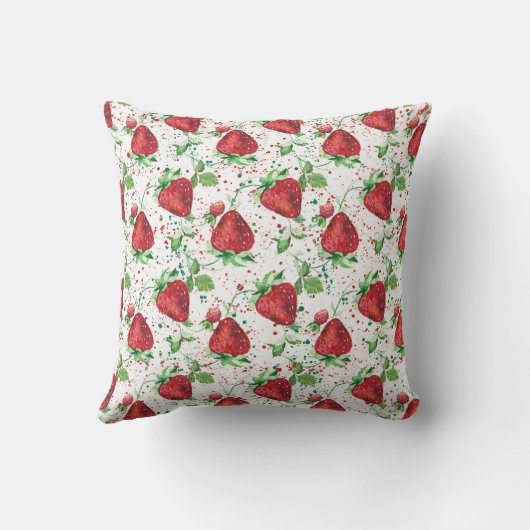明夏イチゴ模様 クッション (裏面)