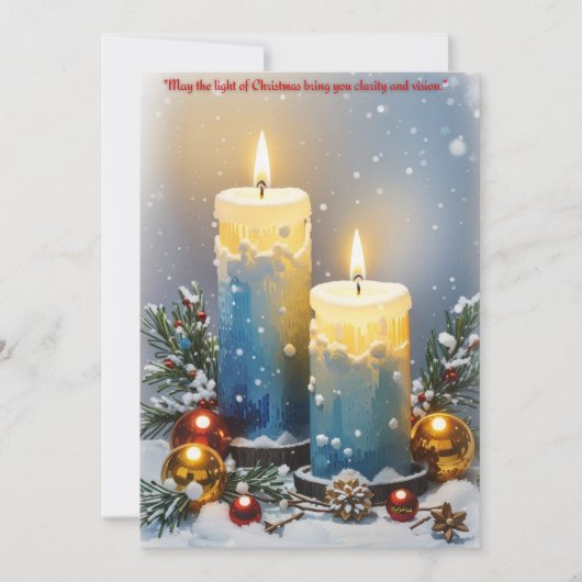 明快さとビジョンのクリスマスライト:挨拶 シーズンカード (正面)